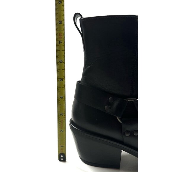 Paul Green West Bootie Black Leather Womens UK 5/US 7.5 Moto-Biker New $499 - Picture 7 of 11